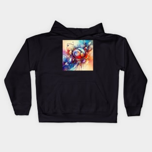 Psychedelic looking abstract illustration of stained glass Kids Hoodie